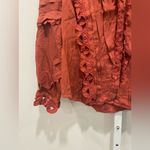 Rebecca Taylor  NYC Brick‎ Embroidered Silk Top Size 4 Photo 5