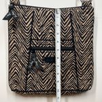 Vera Bradley Zebra Hipster Crossbody Shoulder Bag Purse Black Tan Quilted Fabric Photo 7