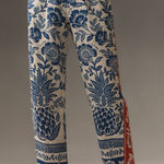 Farm Rio  x Anthropologie Floral Linen Trousers Photo 0