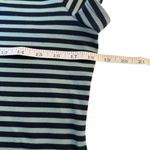 FP Beach Free People Beach On The Line Ponte Mini Dress Large Navy Mint Striped Casual Photo 10