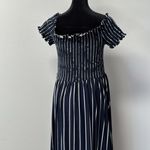 J for Justify Dress high low Short Sleeve split front Striped Navy And White 1X Photo 14