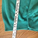 Gap Vintage  Green Cardigan L Button Up Thick Chunky Preppy Yacht Yuppie knit Photo 4