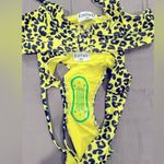XS NEW NEON YELLOW LEOPARD BIKINI Photo 1
