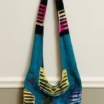 Flying High Boho Blue Multicolor Embellished Shoulder Crossbody Bag Photo 0