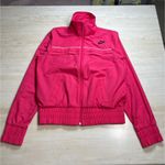 Nike Sportswear Track Jacket Full Zip Pink White Stripe Bomber Small S Women's Photo 8