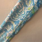 Icikuls womens blue floral print 3/4 zip vented mesh sleeve pullover small Photo 13