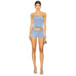 I am gia I.AM.GIA Carter Top in Denim Blue Medium New Womens Strapless Tube Bandeau Photo 3