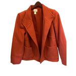 Chico's Women's Burnt Orange Open Front Jacket Size 1 Long Sleeve Casual Photo 0