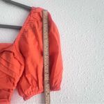 O.P.T. River Pleated 100% Cotton Maxi Dress Size XS Orange Photo 9