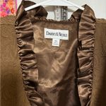 Danny & Nicole  Brown Women's Blazer with Ruffled Trim​ Photo 1