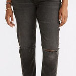 Madewell NEW  High-Rise Slim Boyjean‎ in Caton Wash Ripped-Knee, 27 Photo 0