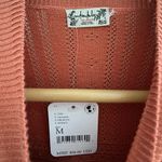 Free People NWT  Orange Pointelle Me About It Bodysuit Size Medium Photo 4