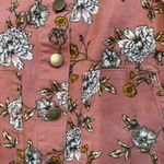 Tinseltown  Pink Floral Overalls Button Up Dress Photo 1
