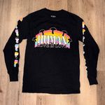 Hot Topic  Black Long Sleeve Tee with Rainbow Accents Photo 0