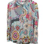Desigual  Multicolored Print Button Down Blouse Top Size Small Photo 0