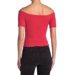 Abound  Off Shoulder Smocked Top in Red, Medium Photo 1
