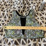 VSX Victoria's Secret Sport Paisley‎ Floral Print Mesh Cutout Crop Top Size M Blue Size M Photo 9
