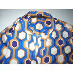 The Limited Womens New  Blouse Work Play Blue Orange Cream Geometric Purple S Top Photo 6