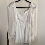 Altar'd State Altar’d State White Babydoll Pinstripe Minidress Size Large Photo 4