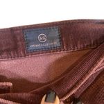 AG Adriano Goldschmied Maroon Slim Straight Stevie Suede Pants Women Sz 31R Photo 8