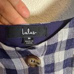 Lulus  Navy and White Gingham Jumpsuit Photo 1