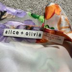 Alice + Olivia  Women’s Silk Blend Sheila Blouse Top V-Neck Orchid Multicolor S Photo 9