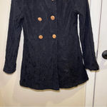 Francesca's Francesca’s size Small Black lace pea coat jacket Photo 2