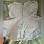 NY&Co Peplum Strapless Top with Sweetheart Neckline Blue Size XS Photo 2