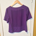 Trina Turk  women's "Black Orchid" Hanford cut out back short sleeve shear blouse Photo 2