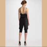 Alice + Olivia Black Zahara Glitter Sparkle Cropped Leg Jumpsuit XS Photo 6