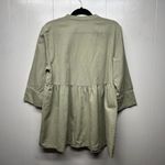 ZARA  Cotton Linen Button Front 3/4 Sleeve Women's Babydoll Tunic Top Size Small Photo 6