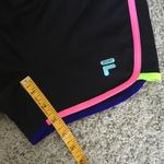 FILA  Sports Black Blue Pink Yellow Neon Trim Drawstring Compression Shorts 3” Photo 10