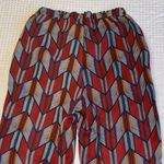 YA Los Angeles LARGE Multicolor Geometric Silk Joggers Loose Elastic Waist Pants Photo 13