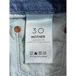 MOTHER Jeans HW Looker Ankle Fray in Jumping Off Swings Size 30 Denim Raw Hem Blue Photo 7