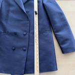 Grover Rad Jacket Womens XS Blue Collection 001 Wool Silk Art Oversized Blazer Black Photo 11