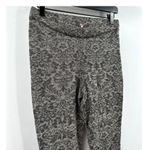 Free People Black Tea Combo Metallic Jacquard Printed Flare Pant size small Photo 2