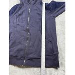 Lululemon Hoodie Womens 12 Blue Full Zip Floral Sleeve Thumb Holes Sweatshirt Photo 14