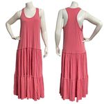 Sundry Women's Tiered Sleeveless Racerback Maxi Dress Pink Size 2 Photo 1