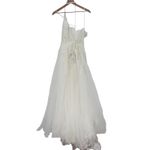 Lulus Glorious Luxury White Sheer Tulle Embroidered Beaded Maxi Dress Size XL Photo 10