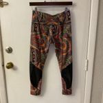 ABS by Allen B. Schwartz Paisley Print Leggings S Boho Athleisure Athletic Sport Red Photo 1