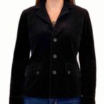 Ralph Lauren Black Corduroy Blazer w Leather Elbow Patches Black Watch Lining LG Photo 0