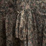 Lucky Brand Floral Paisley Lurex V-Neck Dress L Photo 4