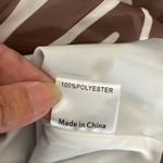 Princess Polly  Women's Patterned Tie Front‎ Cropped Top White Brown Size 4 Photo 5