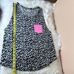 PINK - Victoria's Secret Victoria's Secret Pink Gray Animal Cheetah Pocket Tunic Tank Top Shirt Small Photo 5