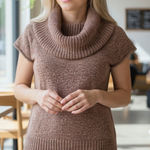 BCBGMAXAZRIA Y2k  cowl neck short sleeve long wool blend sweater size medium Photo 0