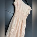 PINKY Boat Neck Lace Short Sleeve Ruched Mini Dress Women’s Sz M NWOT Size M Photo 1