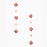 Kate Spade  Ladybug Linear Earrings NWT Gold & Red Photo 4