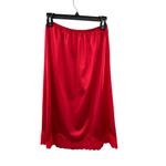 Vanity Fair Vintage Half Slip Red Nylon Lace Trim Womens M 26" USA Photo 14