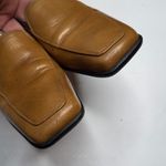 Stuart Weitzman Tan Leather Loafers Block Heel Shoes S-446 Sz 7.5 Photo 4
