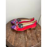 Dream Walkers Women Pink Purple Metallic Bow Pointed Toe Flats Size 38 Red Photo 1
